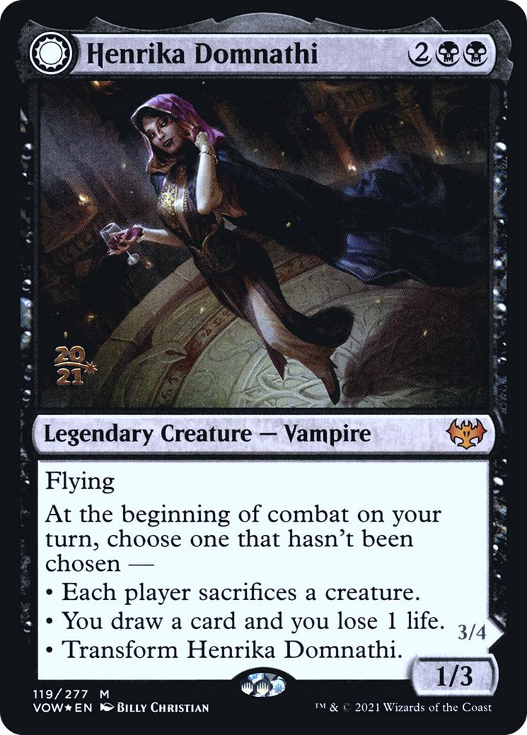 {R} Henrika Domnathi // Henrika, Infernal Seer [Innistrad: Crimson Vow Prerelease Promos][PR VOW 119]
