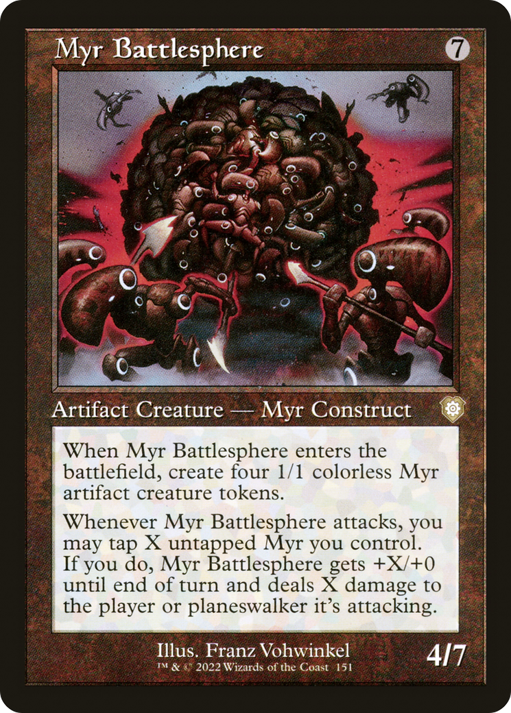{R} Myr Battlesphere (Retro) [The Brothers' War Commander][BRC 151]