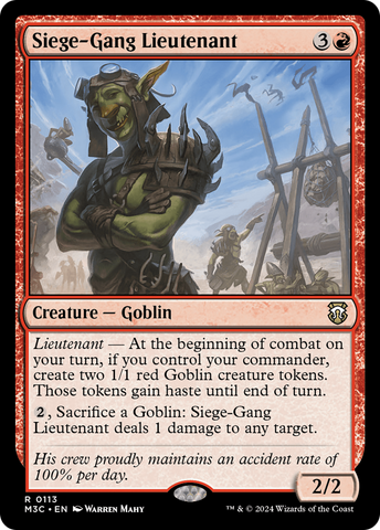 {R} Siege-Gang Lieutenant [Modern Horizons 3 Commander][M3C 113]
