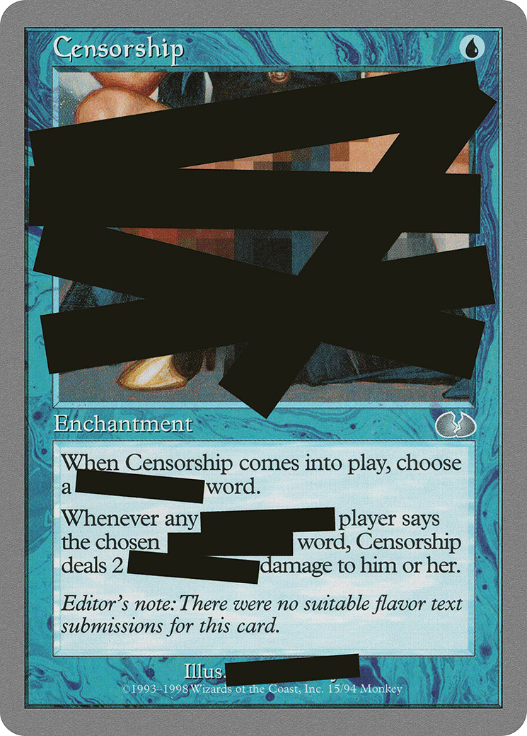 {C} Censorship [Unglued][UGL 015]