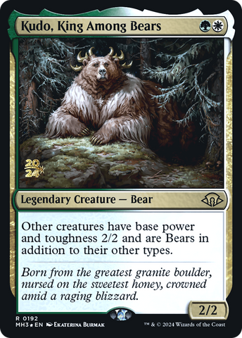 {R} Kudo, King Among Bears [Modern Horizons 3 Prerelese Promos][PR PMH3 192]