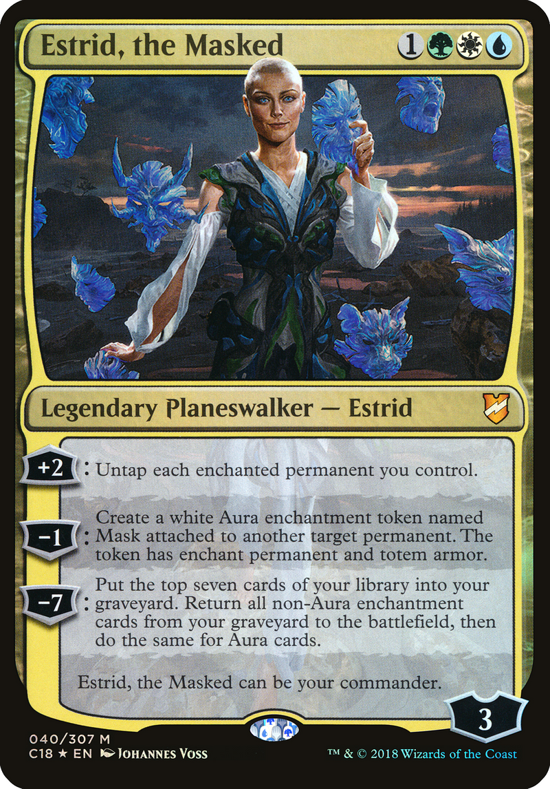 {O} Estrid, the Masked (Oversized) [Commander 2018 Oversized][OVR C18 040]