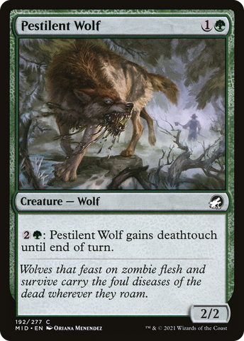 {C} Pestilent Wolf [Innistrad: Midnight Hunt][MID 192]