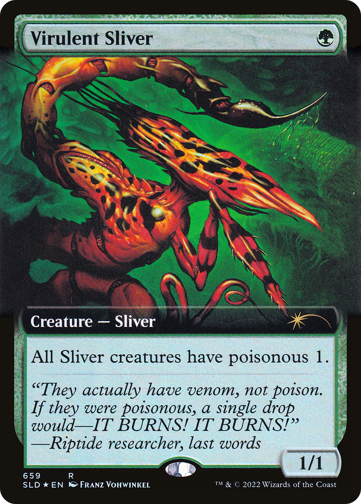 {R} Virulent Sliver (Extended Art) [Secret Lair Drop Promos][SLD 659]