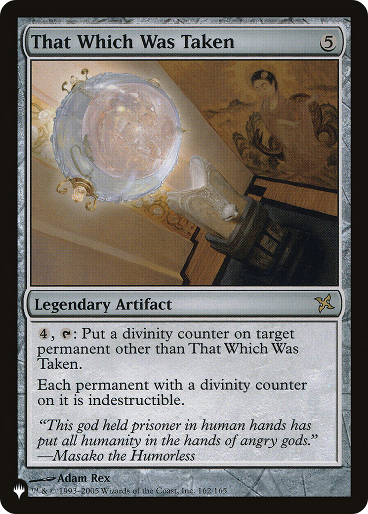 That Which Was Taken [LIST 162/165]
