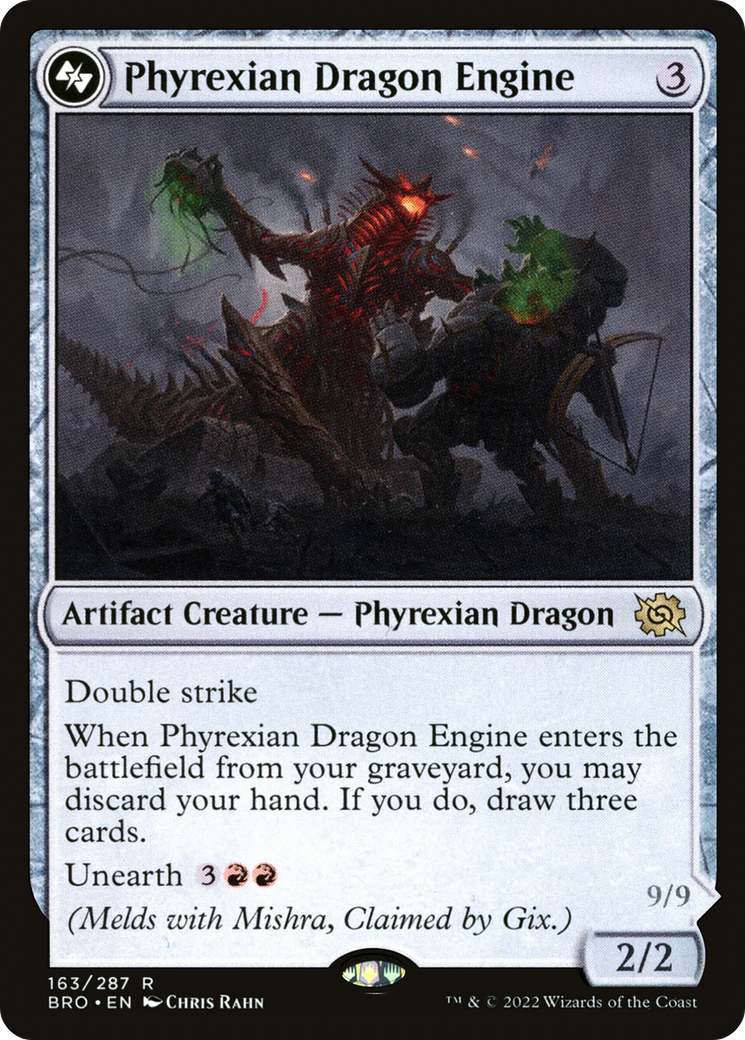 {R} Phyrexian Dragon Engine [The Brothers' War][BRO 163]