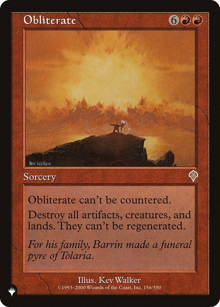 Obliterate [LIST 156/350]