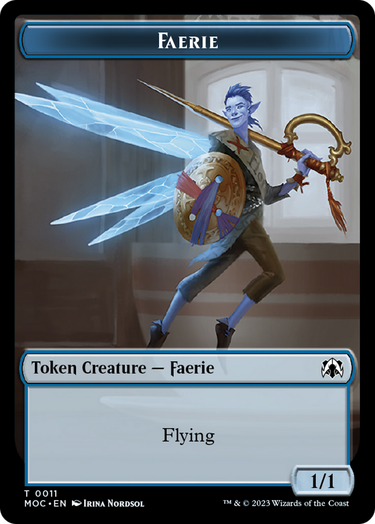 {T} Elemental (22) // Faerie Double-Sided Token [March of the Machine Commander Tokens][TMOC 22//11]