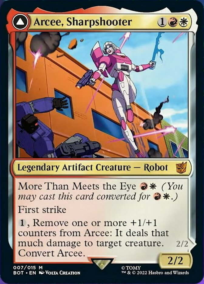 {R} Arcee, Sharpshooter // Arcee, Acrobatic Coupe [Transformers][BOT 007]