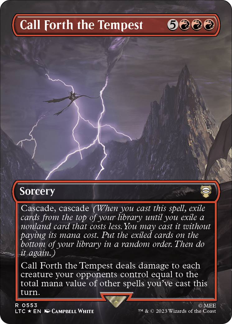 {R} Call Forth the Tempest (Borderless) (Surge Foil) [The Lord of the Rings: Tales of Middle-Earth Commander][LTC 553]