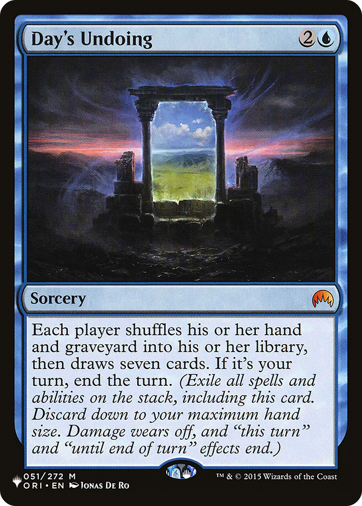 Day's Undoing [LIST 051/272]