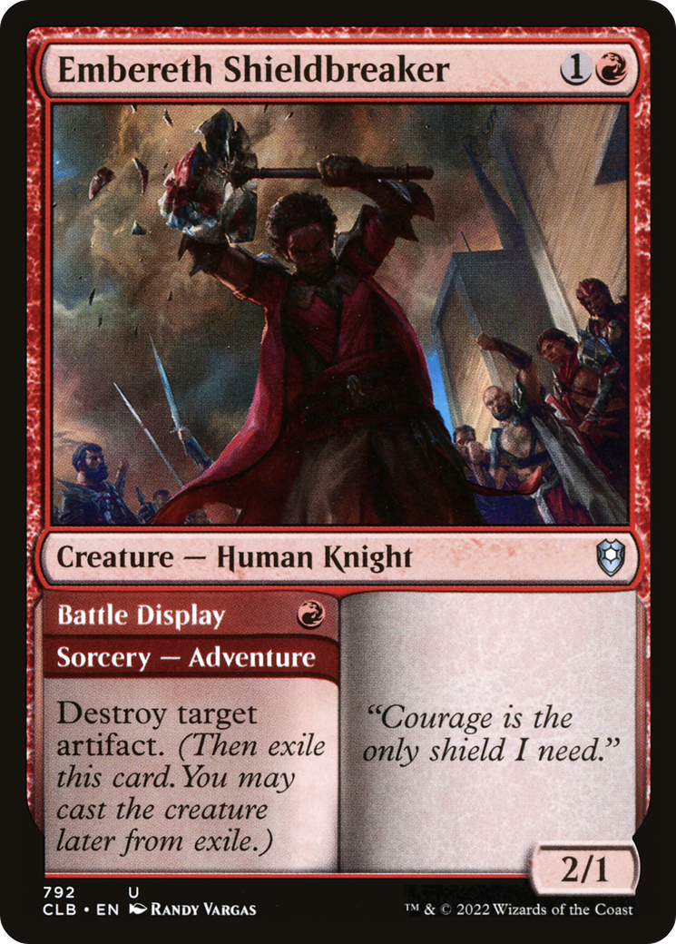 {C} Embereth Shieldbreaker // Battle Display [Commander Legends: Battle for Baldur's Gate][CLB 792]