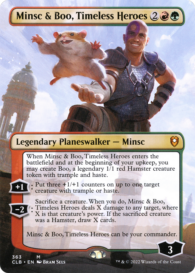 {R} Minsc & Boo, Timeless Heroes (Borderless) [Commander Legends: Battle for Baldur's Gate][CLB 363]
