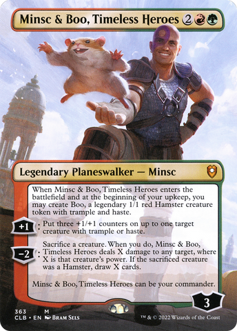{R} Minsc & Boo, Timeless Heroes (Borderless) [Commander Legends: Battle for Baldur's Gate][CLB 363]