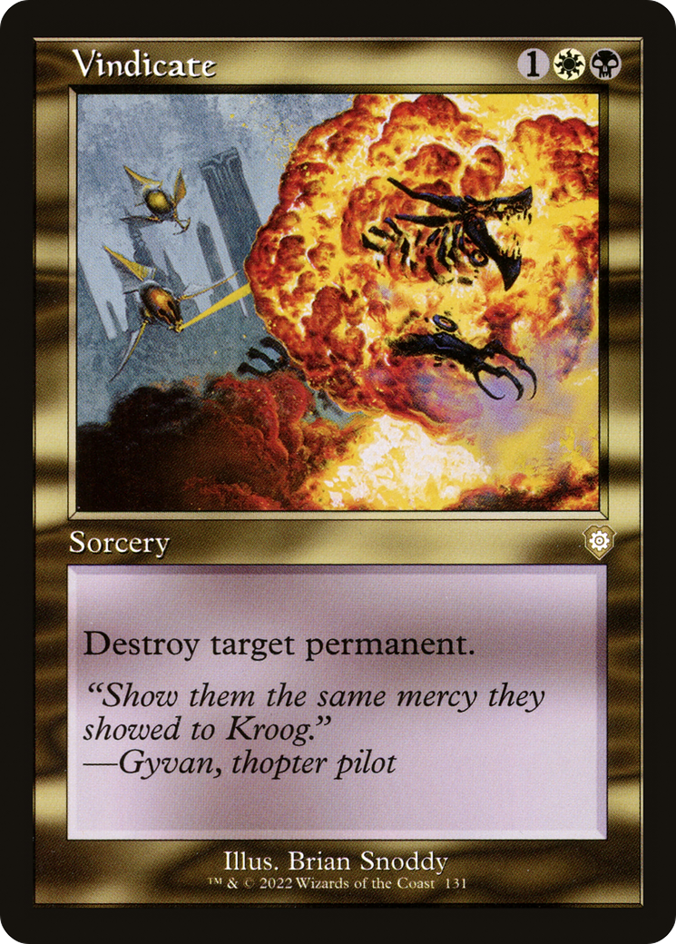 {R} Vindicate (Retro) [The Brothers' War Commander][BRC 131]