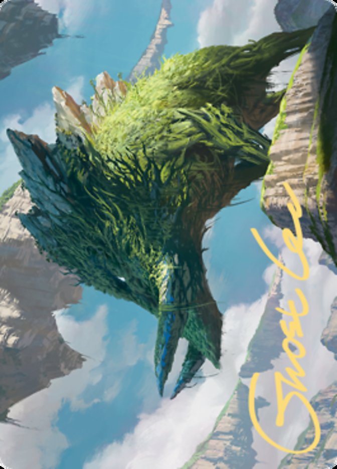 {A} Yasharn, Implacable Earth Art Card (Gold-Stamped Signature) [Zendikar Rising Art Series][AZNR 081]