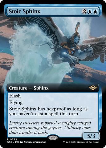 {@R} Stoic Sphinx (Extended Art) [Outlaws of Thunder Junction][OTJ 322]