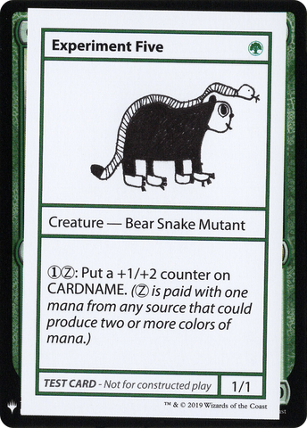 {R} Experiment Five [Mystery Booster Playtest Cards][CON CMB1 073]