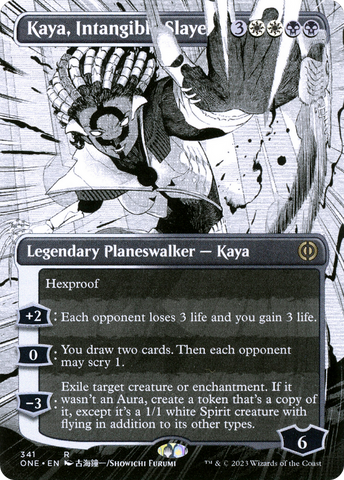 {R} Kaya, Intangible Slayer (Borderless Manga) [Phyrexia: All Will Be One][ONE 341]