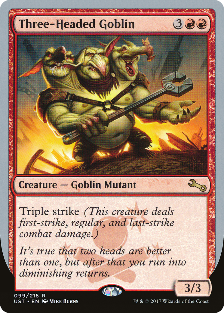 {R} Three-Headed Goblin [Unstable][UST 099]