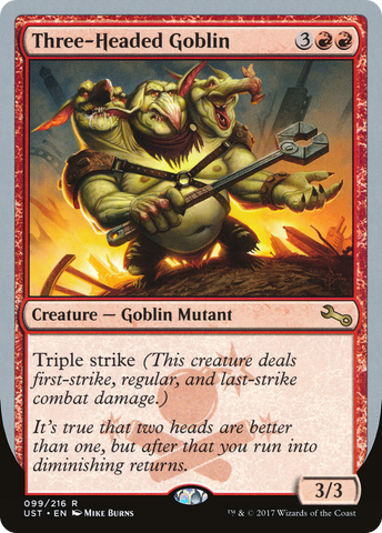 {R} Three-Headed Goblin [Unstable][UST 099]