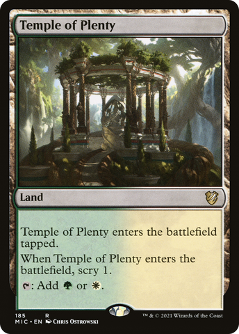 {R} Temple of Plenty [Innistrad: Midnight Hunt Commander][MIC 185]