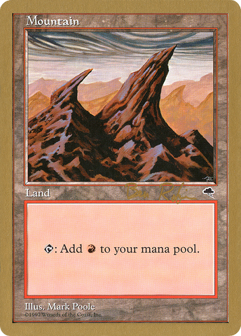 {B}[GB WC98 BR344] Mountain (br344) (Ben Rubin) [World Championship Decks 1998]