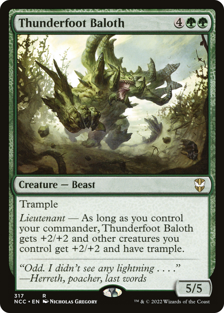 {R} Thunderfoot Baloth [Streets of New Capenna Commander][NCC 317]