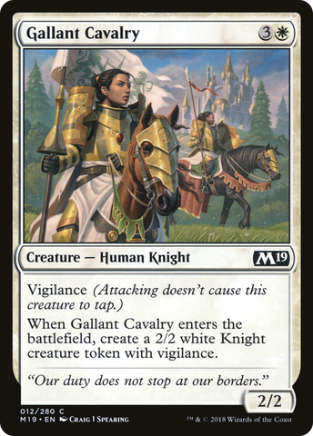 {C} Gallant Cavalry [Core Set 2019][M19 012]