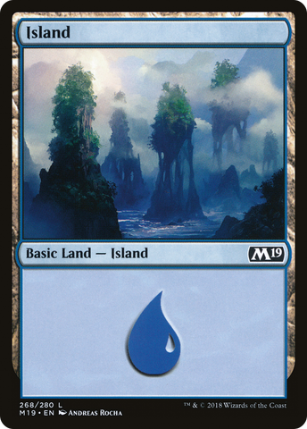 {B}[M19 268] Island (268) [Core Set 2019]