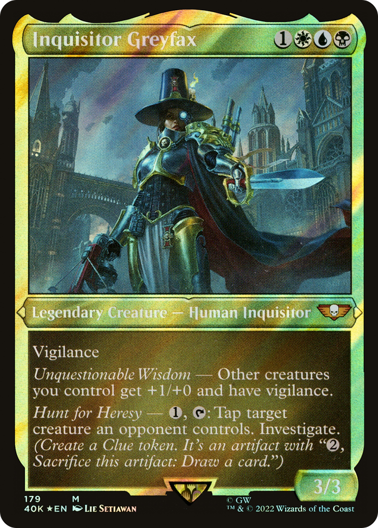 {R} Inquisitor Greyfax (Display Commander) [Universes Beyond: Warhammer 40,000][DC 40K 179]