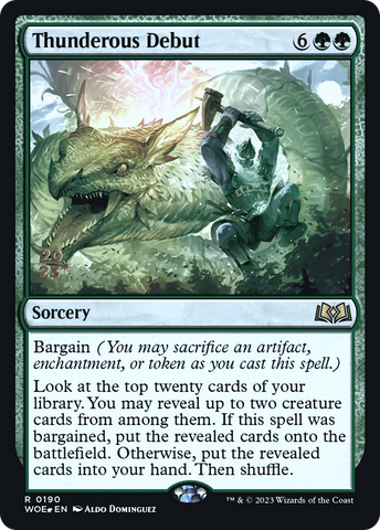{@R} Thunderous Debut [Wilds of Eldraine Prerelease Promos][PR WOE 190]