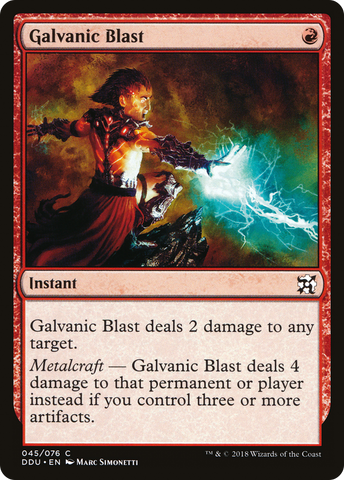 {C} Galvanic Blast [Duel Decks: Elves vs. Inventors][DDU 045]
