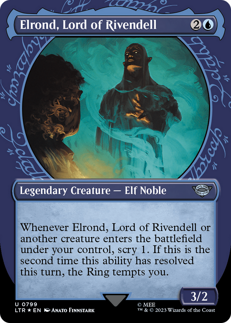 {C} Elrond, Lord of Rivendell (Showcase) (Surge Foil) [The Lord of the Rings: Tales of Middle-Earth][LTR 799]