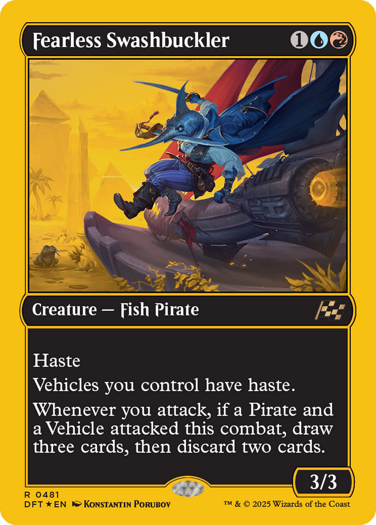 {@R} Fearless Swashbuckler (First-Place Foil) [Aetherdrift][DFT 481]