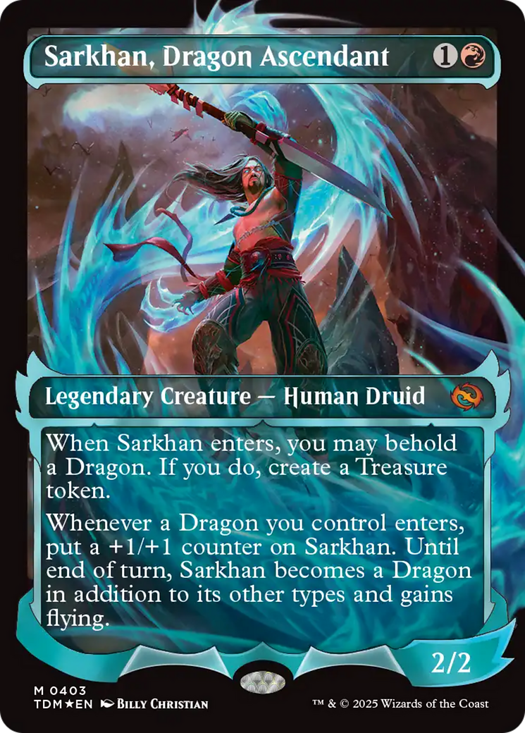 {@R} Sarkhan, Dragon Ascendant (0403) (Showcase) (Japanese) [Tarkir: Dragonstorm][TDM 403]
