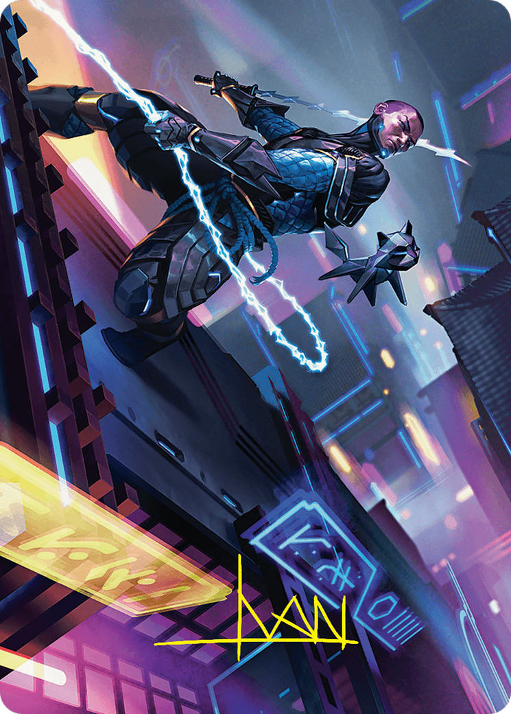{A} Kaito, Cunning Infiltrator Art Card (51/54) (Gold-Stamped Signature) [Foundations Art Series][GS AFDN 051]
