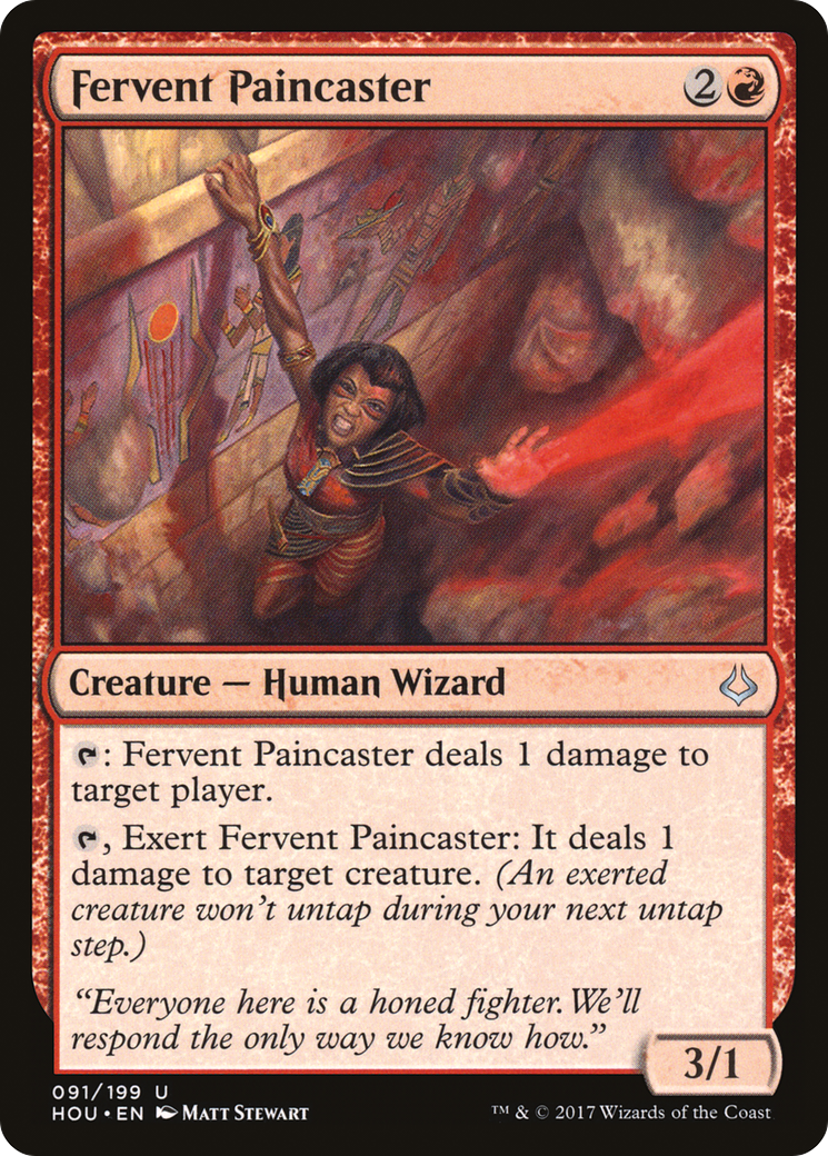 {C} Fervent Paincaster [Hour of Devastation][HOU 091]