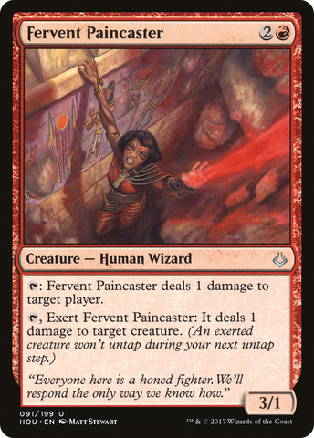 {C} Fervent Paincaster [Hour of Devastation][HOU 091]