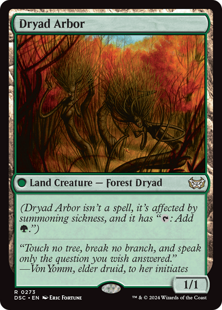 {R} Dryad Arbor [Duskmourn: House of Horror Commander][DSC 273]