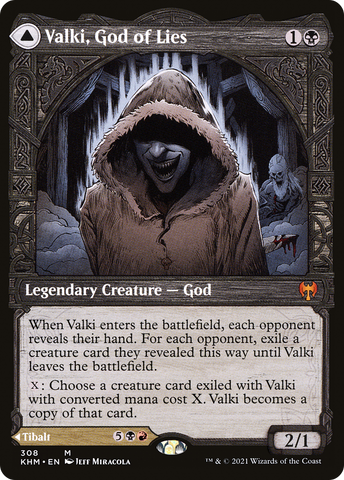 {R} Valki, God of Lies // Tibalt, Cosmic Impostor (Showcase) [Kaldheim][KHM 308]