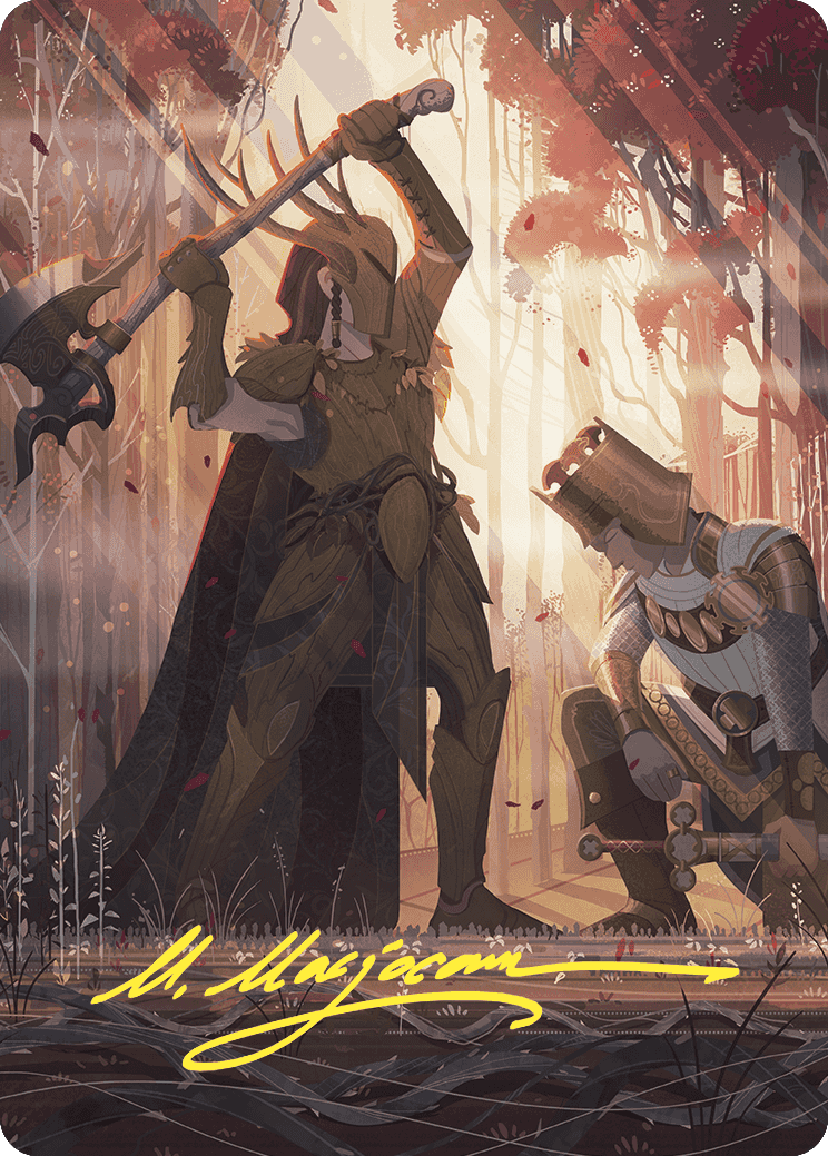 {A} Karmic Justice Art Card (Gold-Stamped Signature) [Wilds of Eldraine Art Series][GS AWOE 062]