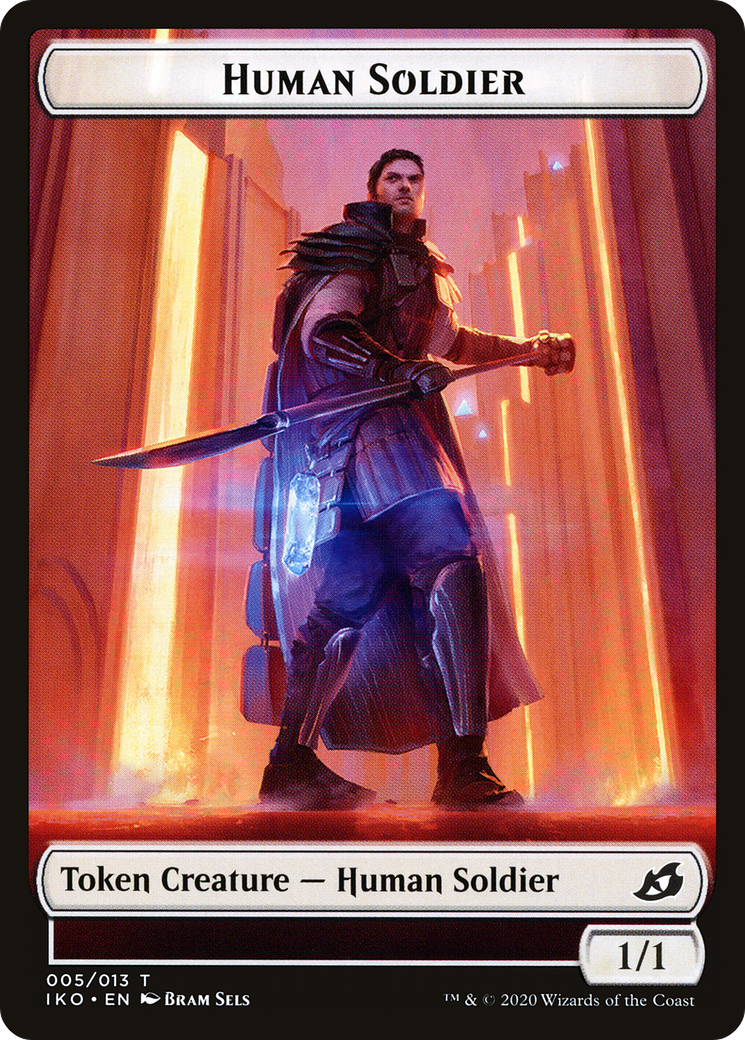 {T} Human Soldier Token (005/013) [Ikoria: Lair of Behemoths Tokens][TIKO 005]
