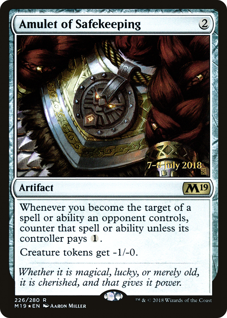{R} Amulet of Safekeeping [Core Set 2019 Prerelease Promos][PR M19 226]