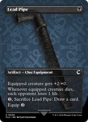 {C} Lead Pipe (Borderless) [Ravnica: Clue Edition][CLU 009]