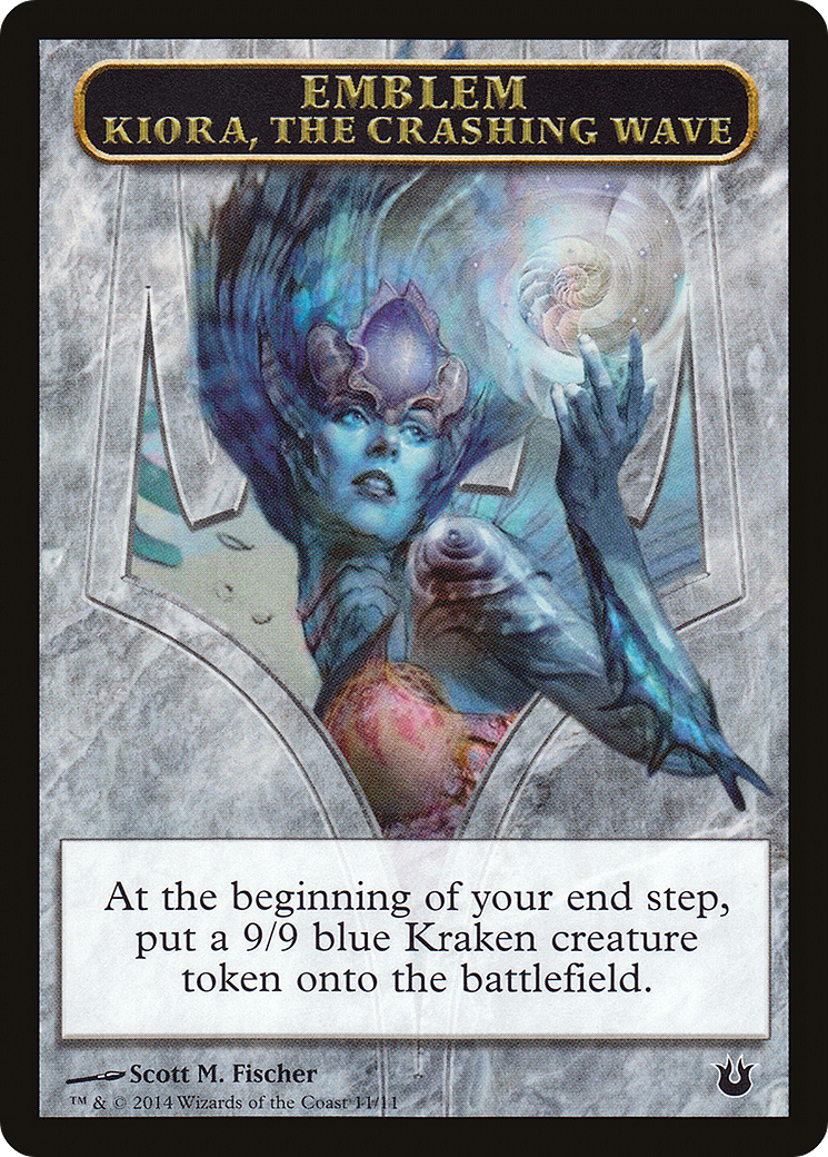 {T} Kiora, the Crashing Wave Emblem [Born of the Gods Tokens][TBNG 011]