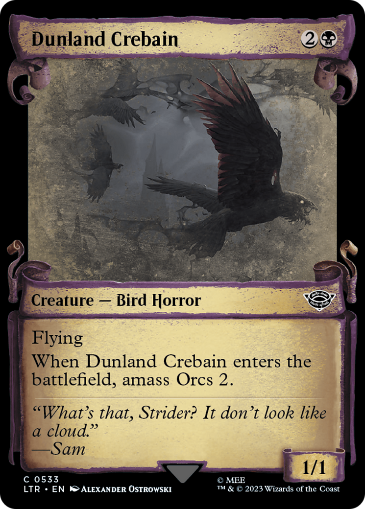 {C} Dunland Crebain [The Lord of the Rings: Tales of Middle-Earth Showcase Scrolls][LTR 533]