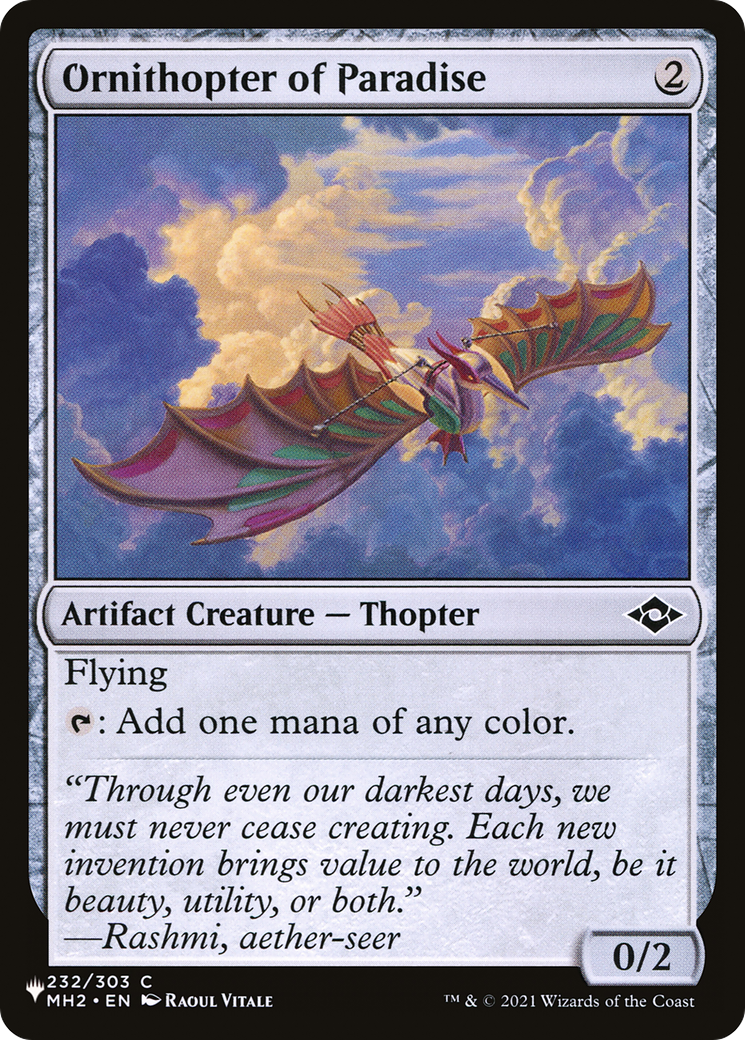Ornithopter of Paradise [LIST 232/303]