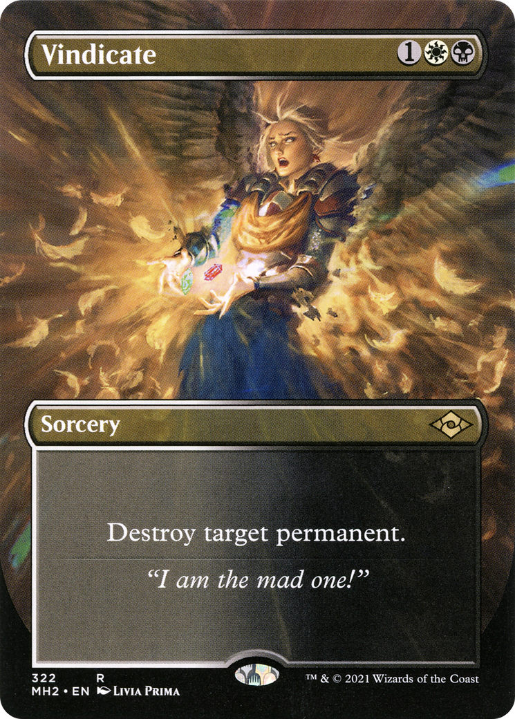 {R} Vindicate (Borderless) (Borderless) [Modern Horizons 2] [MH2 322]