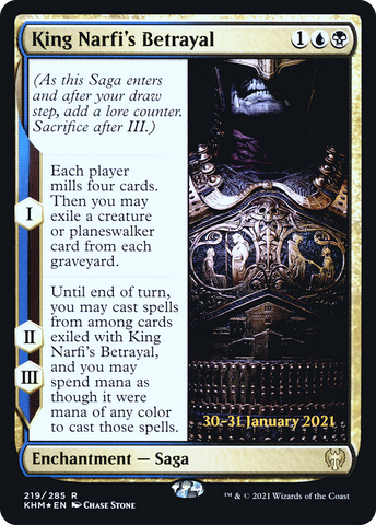 {R} King Narfi's Betrayal [Kaldheim Prerelease Promos][PR KHM 219]